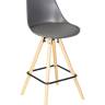 Набор 2 шт Стул полубарный DOBRIN RONNI, ножки светлый бук, тёмно-серый (GR-04)