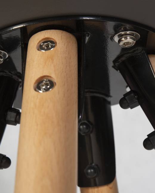 Набор 2 шт Стул полубарный DOBRIN RONNI, ножки светлый бук, тёмно-серый (GR-04)