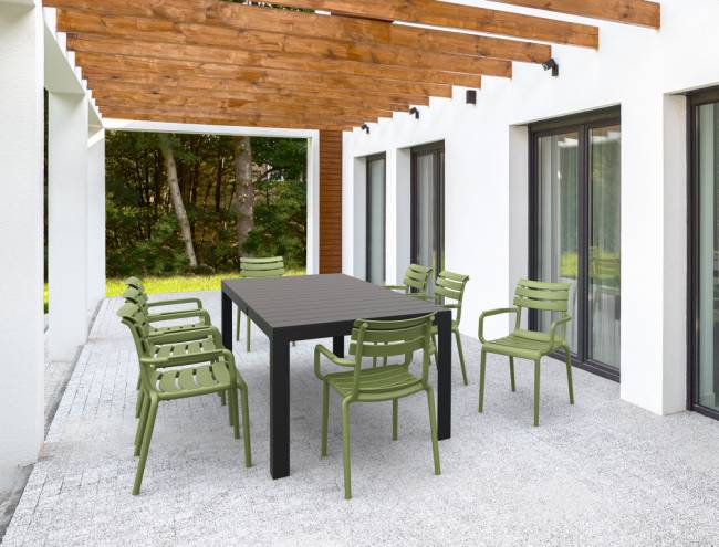 Кресло пластиковое Paris оливковый 580х590х840 мм Кресло пластиковое Paris оливковый 580х590х840 мм