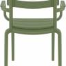Кресло пластиковое Paris оливковый 580х590х840 мм Кресло пластиковое Paris оливковый 580х590х840 мм