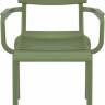Кресло пластиковое Paris оливковый 580х590х840 мм Кресло пластиковое Paris оливковый 580х590х840 мм