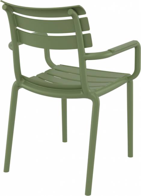 Кресло пластиковое Paris оливковый 580х590х840 мм Кресло пластиковое Paris оливковый 580х590х840 мм