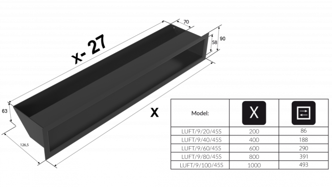 Решетка Kratki Люфт стальная 6x40