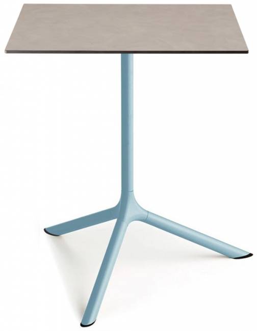 Стол ламинированный обеденный Tripe Maxi голубой, тортора шпатель 700х700х740 мм