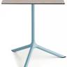 Стол ламинированный обеденный Tripe Maxi голубой, тортора шпатель 700х700х740 мм