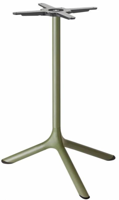 Стол ламинированный обеденный Tripe оливковый, светло-серый Ø700х740 мм