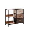Комод Leset Локи 3 ящ. с полкой, Коричневый, Бежевый Коричневый Бежевый, светло-коричневый, темно-коричневый