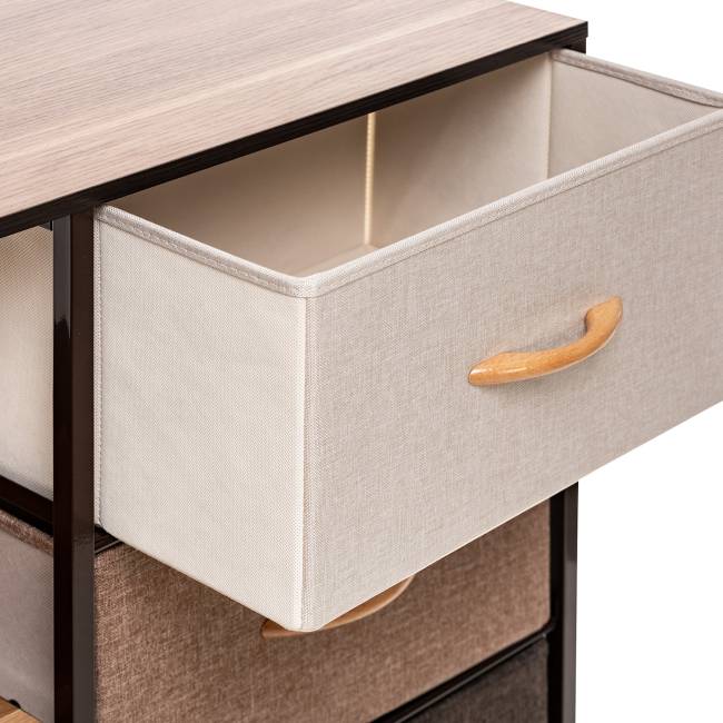 Комод Leset Локи 3 ящ. с полкой, Коричневый, Бежевый Коричневый Бежевый, светло-коричневый, темно-коричневый