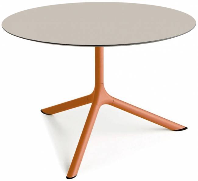 Столик ламинированный кофейный Tripe Maxi терракотовый, тортора Ø800х510 мм