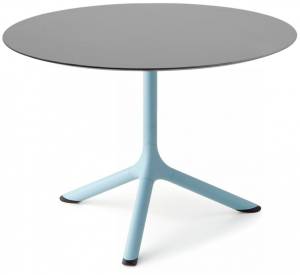 Столик ламинированный кофейный Tripe голубой, светло-серый Ø700х510 мм