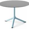 Столик ламинированный кофейный Tripe голубой, светло-серый Ø700х510 мм