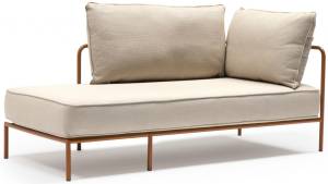 Модуль правый с подушками Flap терракотовый, кремовый 1800х850х880 мм