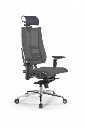 Кресло Y 4DF B2-14D - YM93+Infinity /Kc09/Nc09/D15P/H2cL-3D(M06.B35.G11.W04), серый-тем.серый