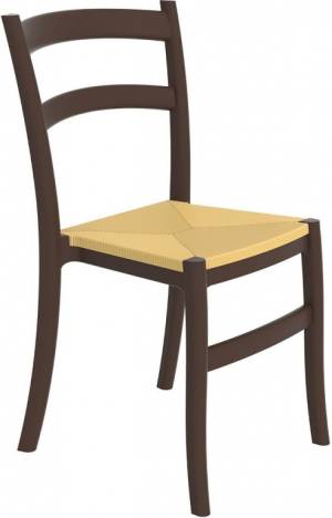 Стул пластиковый Tiffany-S коричневый 450х510х850 мм
