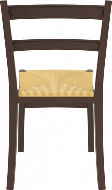 Стул пластиковый Tiffany-S коричневый 450х510х850 мм