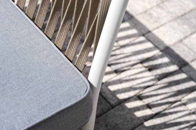 "Касабланка" лаунж-зона плетеная из роупа 4-местная, цвет серый