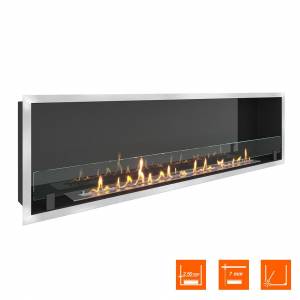 Биокамин встраиваемый SteelHeat LEADER-SH 1600 (Стекло + Стемалит)