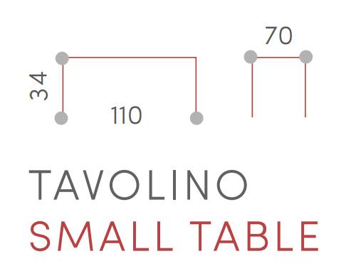 Столик металлический кофейный Jolly белый 1100х700х340 мм