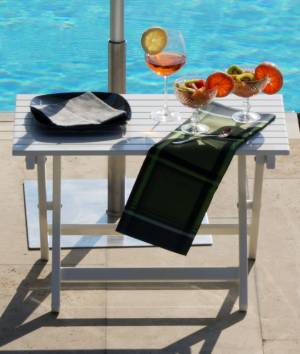 Столик металлический складной кофейный Small Table серебристый 710х380х490 мм