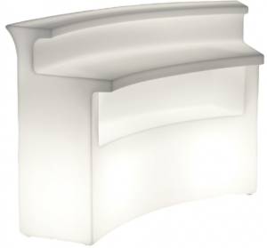 Стойка пластиковая барная светящаяся Break Bar Lighting белый 1730x750x1100 мм