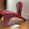 Лаунж-стул пластиковый Isetta Lacquered матовый красный 780х860х620 мм