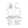 Стул пластиковый барный Colorfive ST 76 500х550х1140 мм