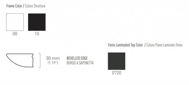 Стол ламинированный Nidaba Oval 3000х1200х750 мм