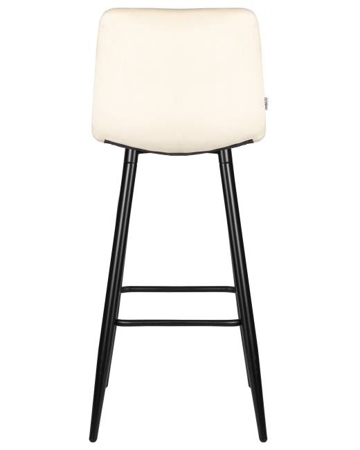 Стул барный DOBRIN NICOLE, черные матовые ножки, кремовый велюр (108-113)