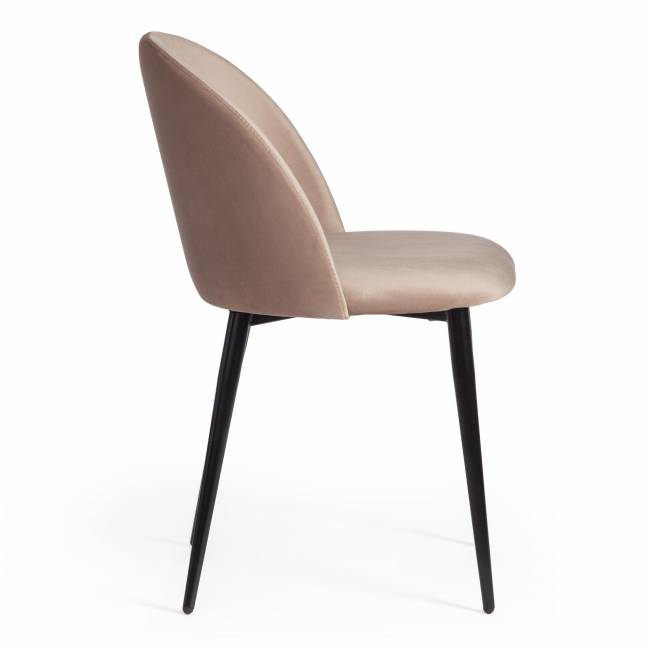 Стул MONRO (mod. 710) ткань/металл, бежевый barkhat 5/черный, 55х51х78 см, высота до сиденья 47 см (Комплект из 4 шт.) бежевый ткань/металл