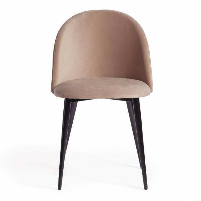 Стул MONRO (mod. 710) ткань/металл, бежевый barkhat 5/черный, 55х51х78 см, высота до сиденья 47 см (Комплект из 4 шт.) бежевый ткань/металл