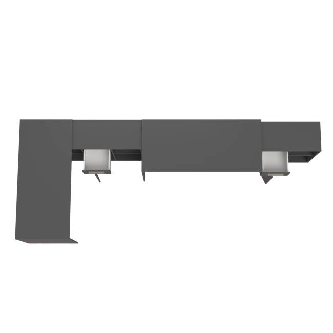 Стол-трансформер Лайт 03.245.01 + 03.245.01 цвет тёмно-серый