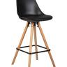 Набор 2 шт Стул полубарный DOBRIN RONNI, ножки светлый бук, черный (B-03)