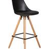 Набор 2 шт Стул полубарный DOBRIN RONNI, ножки светлый бук, черный (B-03)