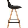 Набор 2 шт Стул полубарный DOBRIN RONNI, ножки светлый бук, черный (B-03)