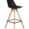 Набор 2 шт Стул полубарный DOBRIN RONNI, ножки светлый бук, черный (B-03)