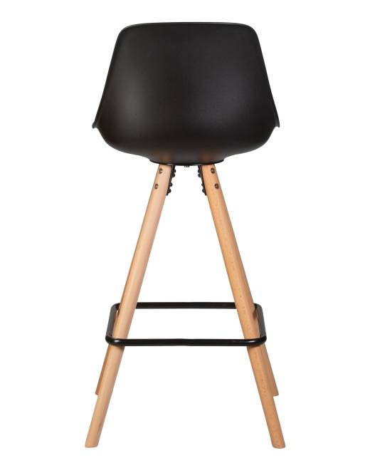 Набор 2 шт Стул полубарный DOBRIN RONNI, ножки светлый бук, черный (B-03)