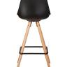 Набор 2 шт Стул полубарный DOBRIN RONNI, ножки светлый бук, черный (B-03)