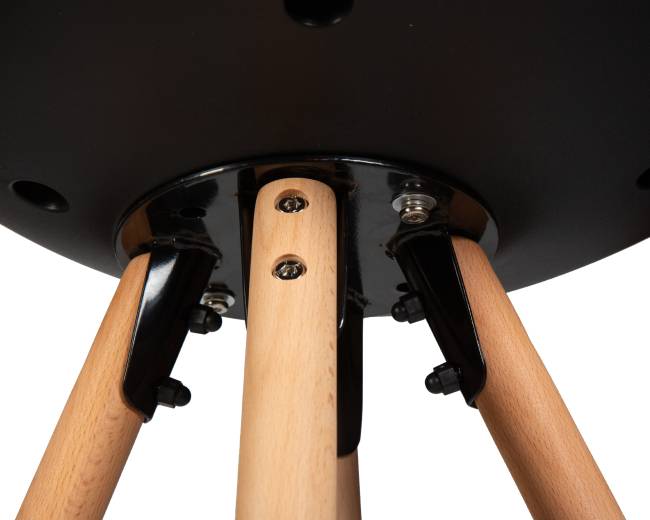 Набор 2 шт Стул полубарный DOBRIN RONNI, ножки светлый бук, черный (B-03)