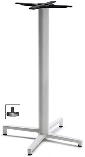 Подстолье металлическое барное Domino серебристый 490х540х1090 мм