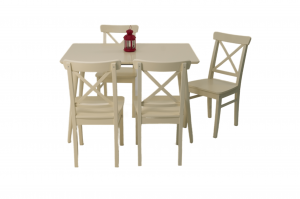 Стол Монте 120 слоновая кость со стульями Ингольф слоновая кость