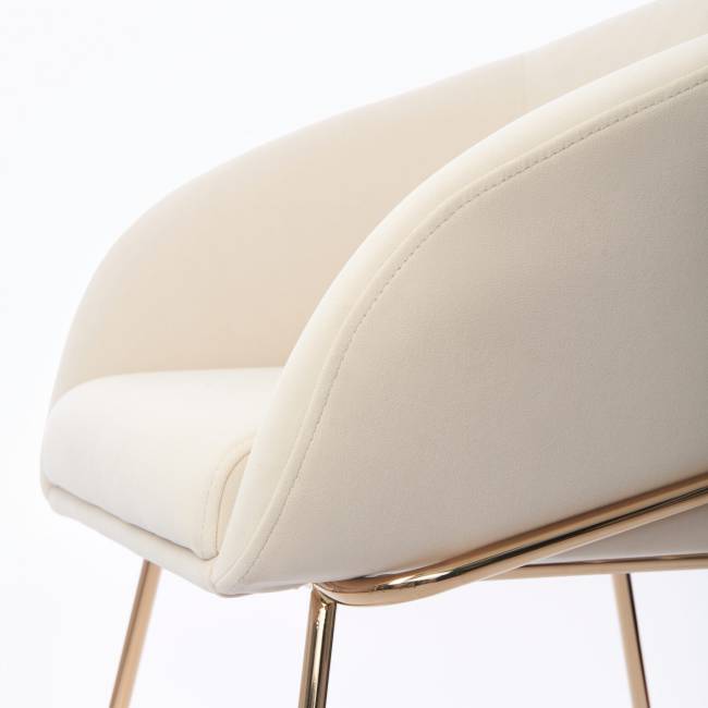 Дизайнерский стул Elegans бежевый, основание золото Дизайнерский стул Elegans бежевый, основание золото