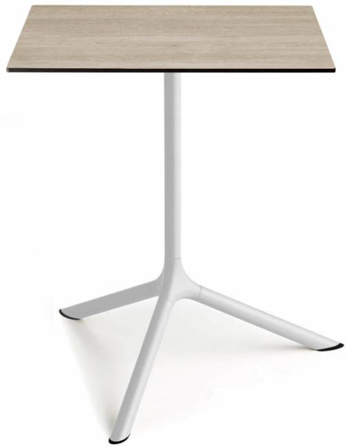 Стол ламинированный обеденный складной Tripe Maxi Folding белый, состаренный дуб тортора 700х700х740 мм Стол ламинированный обеденный складной Tripe Maxi Folding белый, состаренный дуб тортора 700х700х740 мм