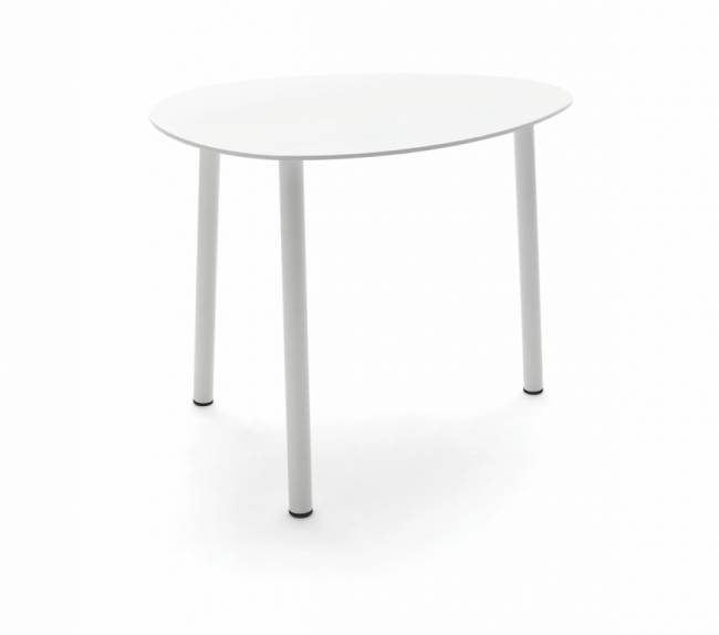 Столик металлический кофейный Island белый 550х450х400 мм