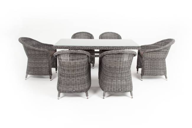 "Эспрессо" обеденная группа плетеная, цвет графит