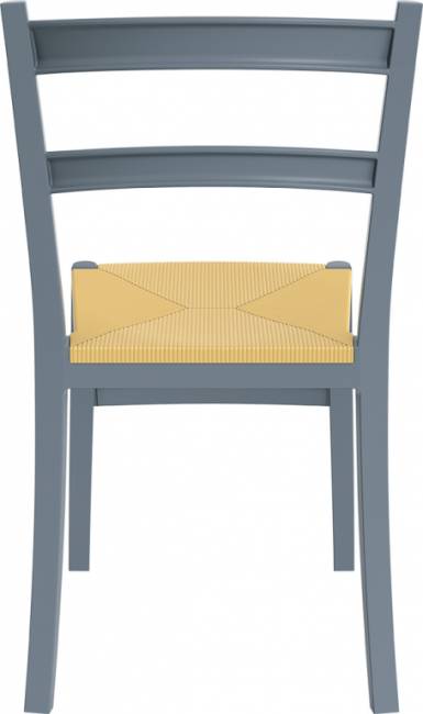 Стул пластиковый Tiffany-S темно-серый 450х510х850 мм