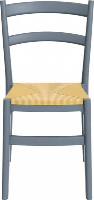 Стул пластиковый Tiffany-S темно-серый 450х510х850 мм