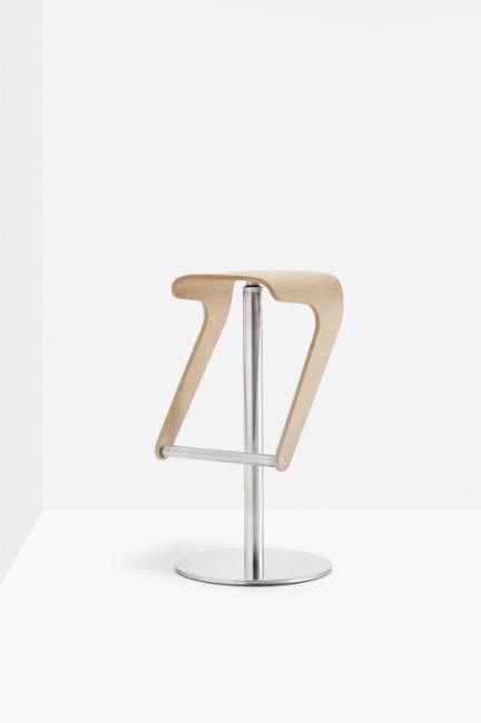 Табурет барный вращающийся Woody матовый стальной, беленый дуб 400х400х770 мм Табурет барный вращающийся Woody матовый стальной, беленый дуб 400х400х770 мм