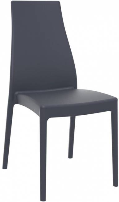 Стул пластиковый Miranda темно-серый 450х560х940 мм