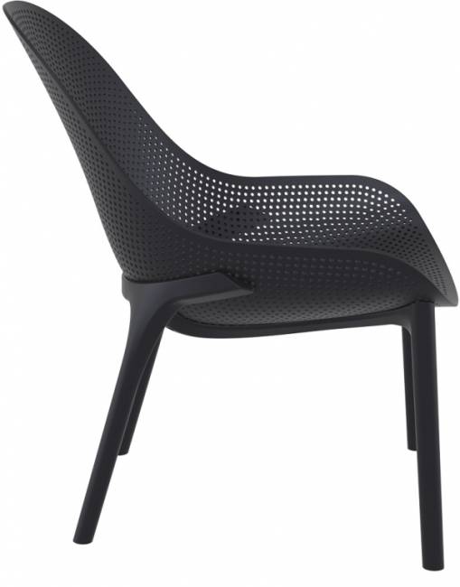 Лаунж-кресло пластиковое Sky Lounge черный 600х710х830 мм