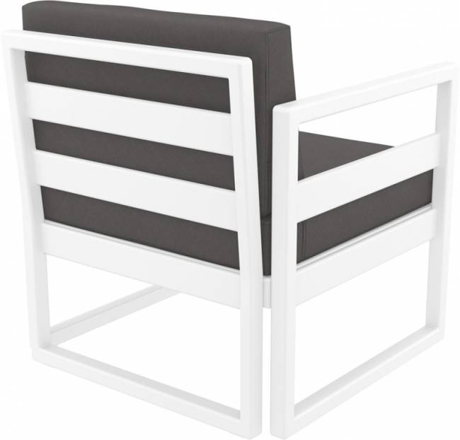 Комплект пластиковой мебели Mykonos белый, темно-серый